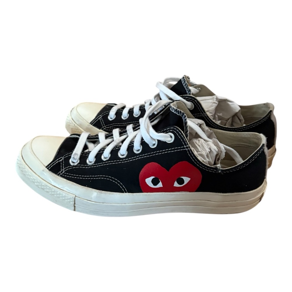 Converse x Comme des Garcons PLAY Chuck Taylor Black Low Top Sneakers Men 10